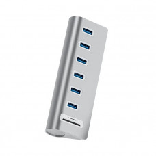 USB hub Acasis USB-7U на 6 портів USB 3.0 з картрідером