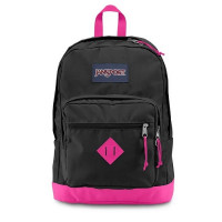 Городской рюкзак JanSport City Scout Laptop Backpack  Black / Fluorescent Pink