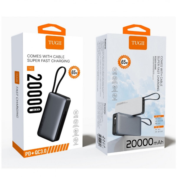 Внешний аккумулятор WUW Y65 (PD 65W quick charge) 20000mAh Black