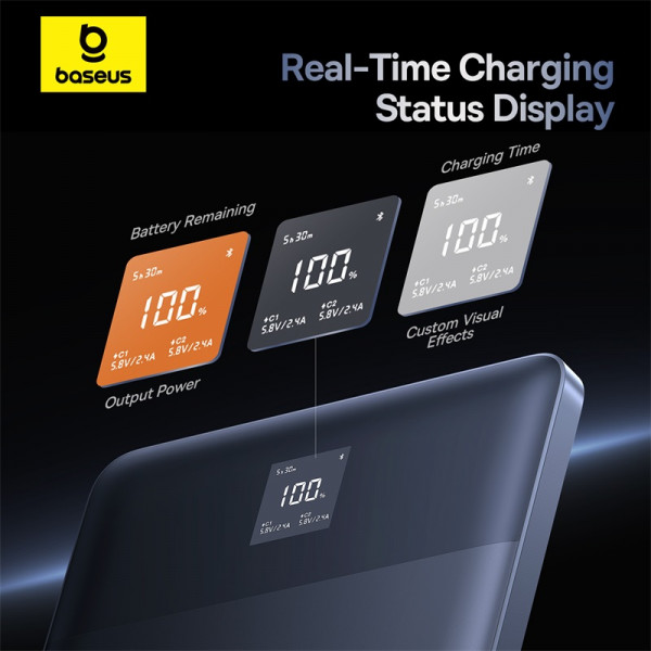 Внешний аккумулятор Baseus Blade2 Fast-Charging Power Bank with Digital Display Intelligent Edition 12000mAh 65W Mariana Blue (with Baseus Mini Whit)