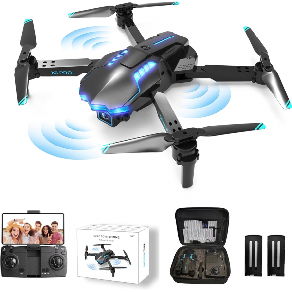 Квадрокоптер для начинающих FPV X6 с камерой 4К HD дальность польоту до 100 м 