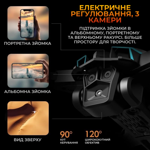 Детский квадрокоптер 4DRC, K12 MAX Mini Drone с 4K HD камерой, радиусом действия до 100, временем полета до 20 мин.