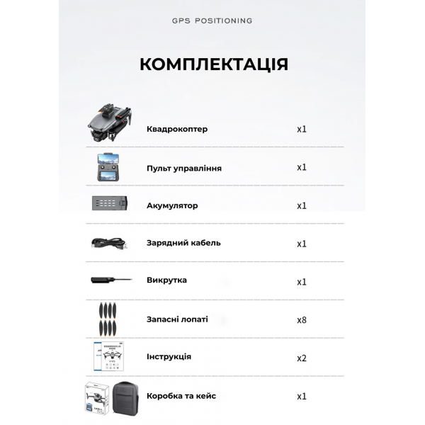 Профессиональный квадрокоптер LYZRC L600 PRO-1 с LCD-дисплеем на пульте, 4K HD камерой, GPS и FPV до 1500 м
