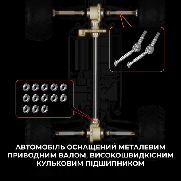 Машина на радиоуправлении монстр-трак Kfplan kf11 1:16 с полным приводом 40 км/ч