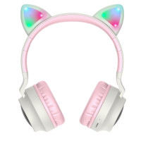Бездротові Bluetooth навушники HOCO W27 Cat ear з вушками та LED-підсвіткою
