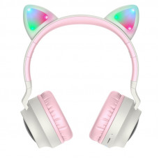 Бездротові Bluetooth навушники HOCO W27 Cat ear з вушками та LED-підсвіткою