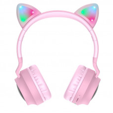 Бездротові Bluetooth навушники HOCO W27 Cat ear з вушками та LED-підсвіткою