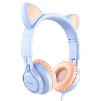 Проводные наушники HOCO W36 Cat Ear с кошачьими ушками и микрофоном