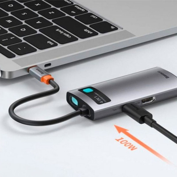 USB hub Baseus Metal Gleam 4-in-1 Type-C з 4KHDMI