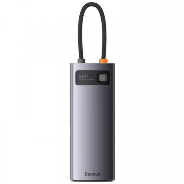 USB hub Baseus Metal Gleam 6-in-1 Type-C з 4KHDMI та Ethernet-портом