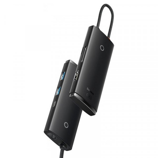 USB hub Baseus Lite Series 6-in-1 Type-C з 4KHDMI та картридером для TF і SD