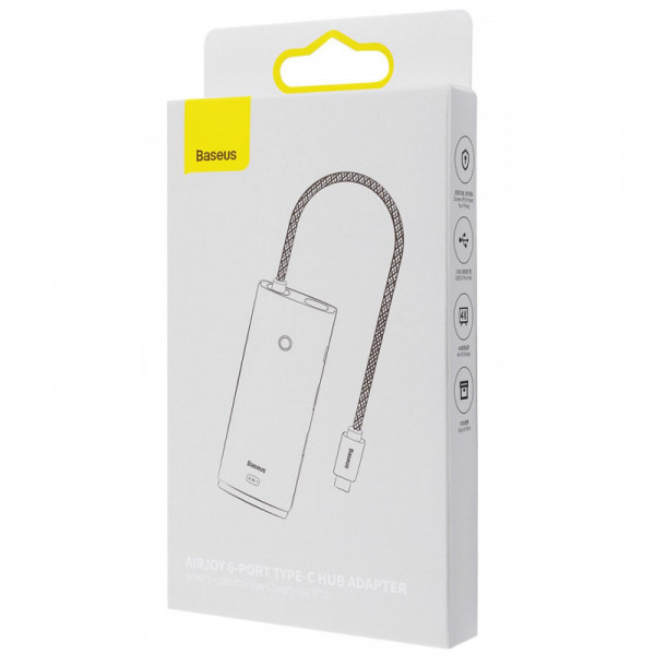 USB hub Baseus Lite Series 6-in-1 Type-C з 4KHDMI та картридером для TF і SD