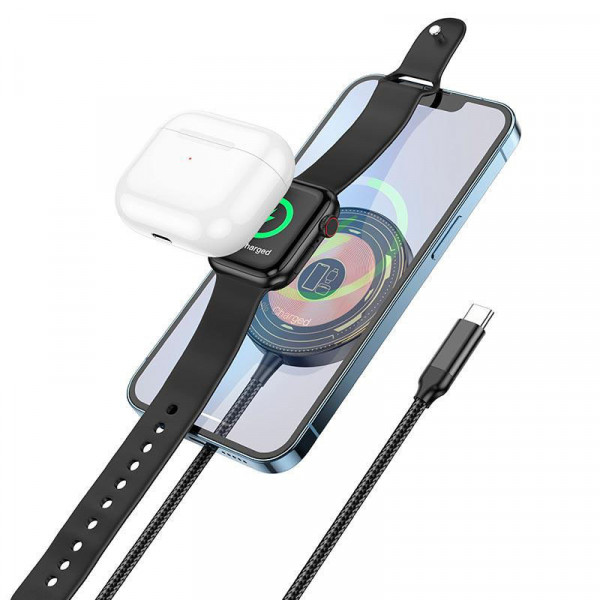 Бездротовий зарядний пристрій HOCO CW45 Discovery Edition 3-in-1