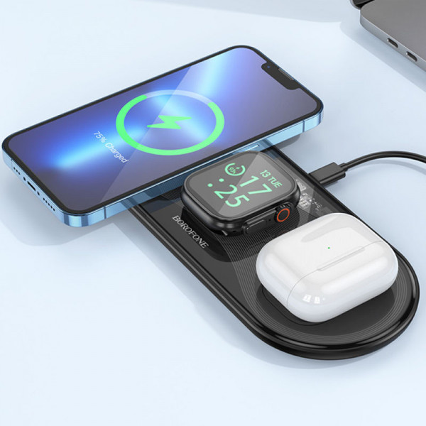 Бездротовий зарядний пристрій Borofone BQ19 3in1 