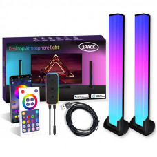 Комплект настільних LED-ламп Epik RGB Panel 1 з Bluetooth та App-керуванням, 2 шт