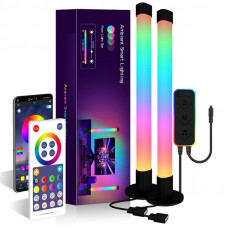 Комплект настільних LED-ламп Epik RGB Panel 2 з керуванням через додаток, Bluetooth, USB та синхронізацією з музикою, 2 шт