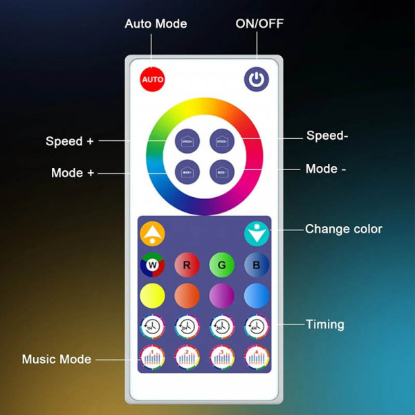 Настольная LED-лампа Epik RGB Circular Atmosphere Light с Bluetooth и App-управлением