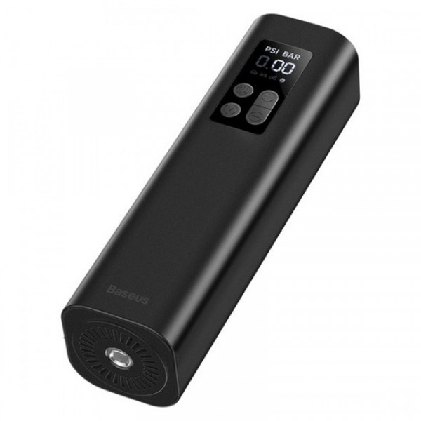 Автомобільний компресор Baseus Super Mini Inflator Pump 12V з ліхтариком та автостопом