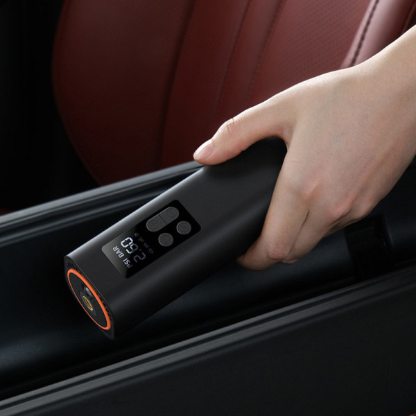 Автомобільний компресор Baseus Super Mini Inflator Pump 12V з ліхтариком та автостопом