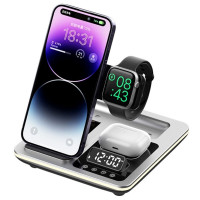 Бездротовий зарядний пристрій  + годинник Epik A93 4in1