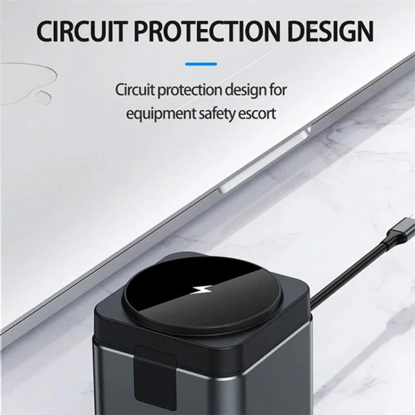 Беспроводное зарядное устройство + HUB WIWU Wi-W025 Cube 9in1 USB-C