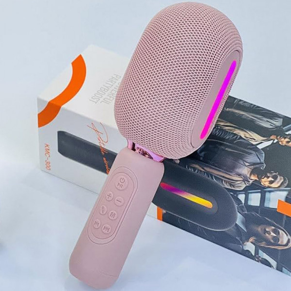 Бездротовий караоке-мікрофон-колонка Epik KMC300 з Bluetooth та LED-підсвіткою