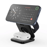 Бездротовий зарядний пристрій WIWU Wi-W035 Kevlar Mag Go 3 in 1 wireless charger