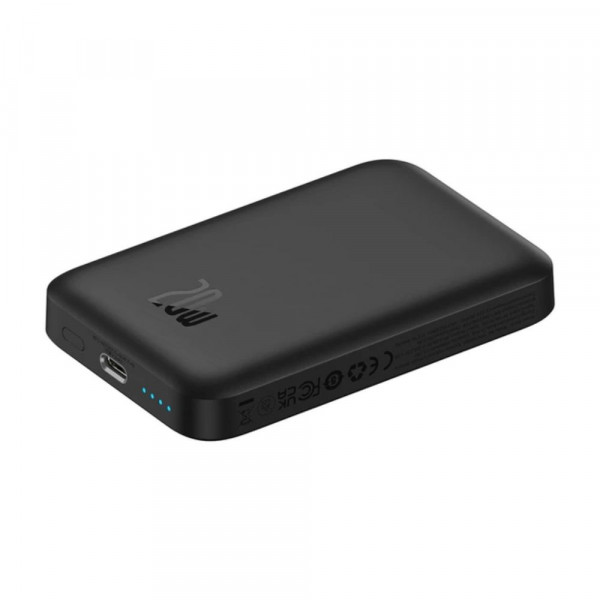Зовнішній акумулятор Baseus Magnetic Mini Air Wireless Fast Charge Power Bank 6000mAh 20W Cluster Black