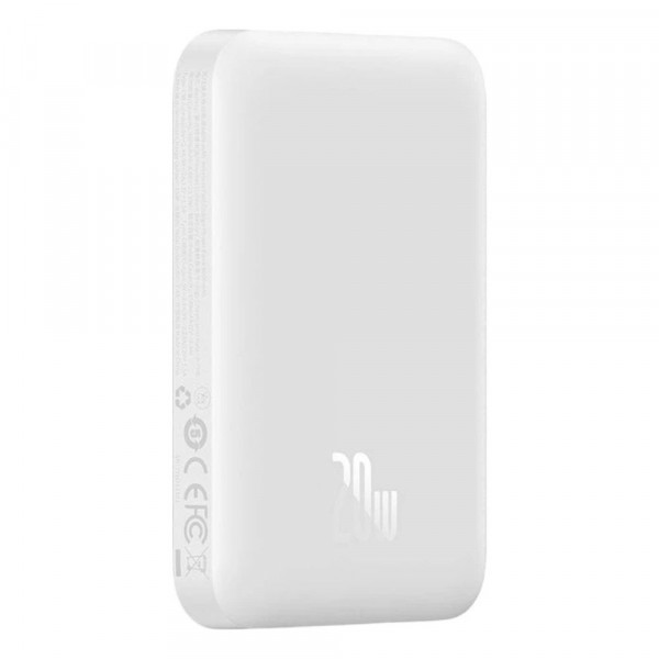 Зовнішній акумулятор Baseus Magnetic Mini Air Wireless Fast Charge Power Bank 6000mAh 20W Stellar White