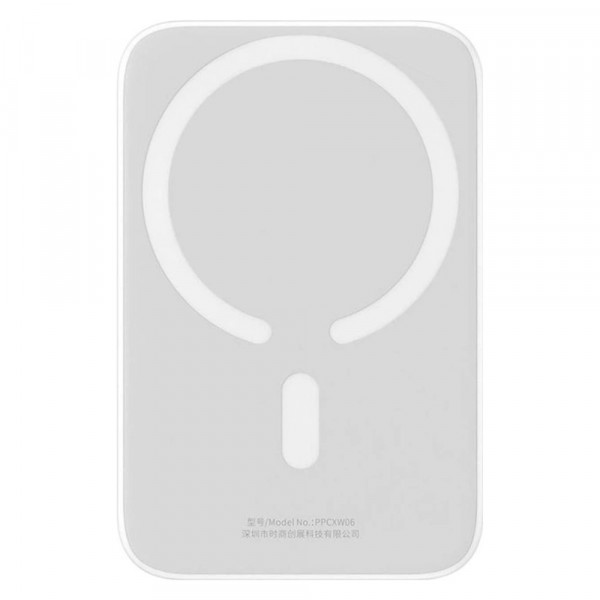 Зовнішній акумулятор Baseus Magnetic Mini Air Wireless Fast Charge Power Bank 6000mAh 20W Stellar White
