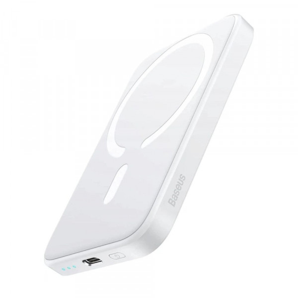 Зовнішній акумулятор Baseus Magnetic Mini Air Wireless Fast Charge Power Bank 6000mAh 20W Stellar White