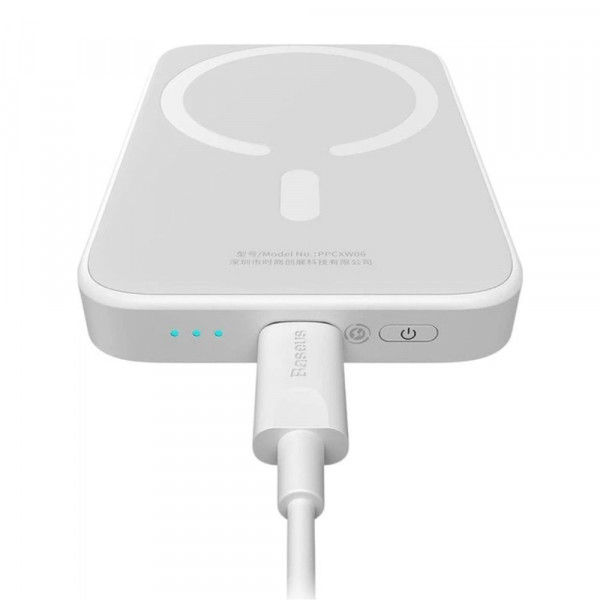 Зовнішній акумулятор Baseus Magnetic Mini Air Wireless Fast Charge Power Bank 6000mAh 20W Stellar White