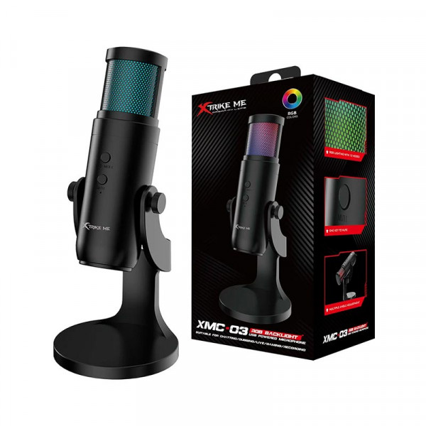 Игровой микрофон XTRIKE ME XMC-03 с RGB подсветкой и USB-подключением