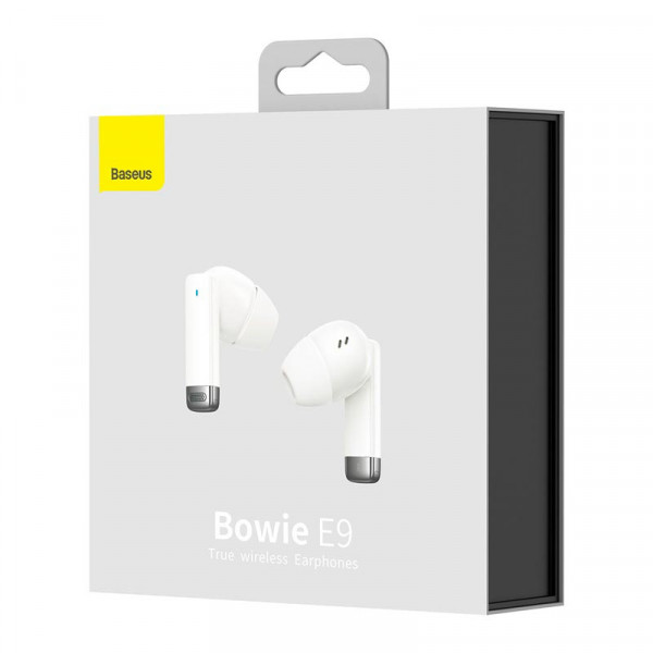 Бездротові TWS навушники BASEUS Bowie E9 з ANC, Bluetooth 5.3 та зарядним кейсом
