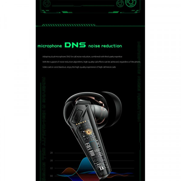 Игровые TWS наушники ONIKUMA T308 с LED подсветкой и зарядным кейсом