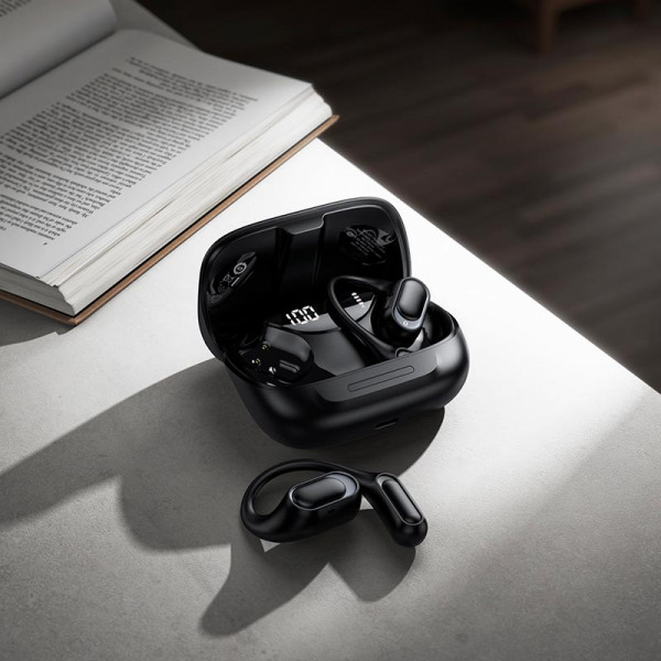 Бездротові Bluetooth навушники HOCO EA11 із завушним кріпленням та зарядним кейсом