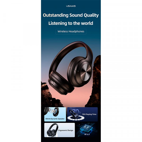 Бездротові навушники USAMS-YH21 YH Series з Hi-Res Audio та мікрофоном