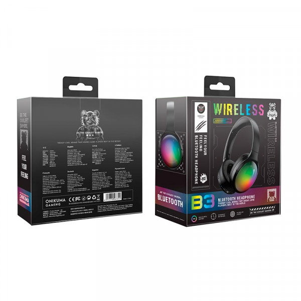 Ігрові Bluetooth навушники ONIKUMA B3 з мікрофоном ANC та RGB підсвіткою