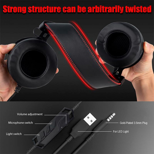 Ігрові навушники ONIKUMA K3 з RGB підсвіткою та мікрофоном