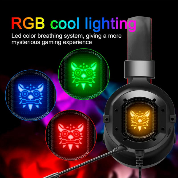 Ігрові навушники ONIKUMA K3 з RGB підсвіткою та мікрофоном