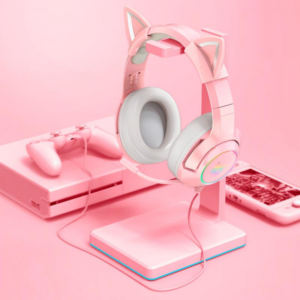 Ігрові навушники ONIKUMA K9 CAT з LED підсвіткою та котячими вушками