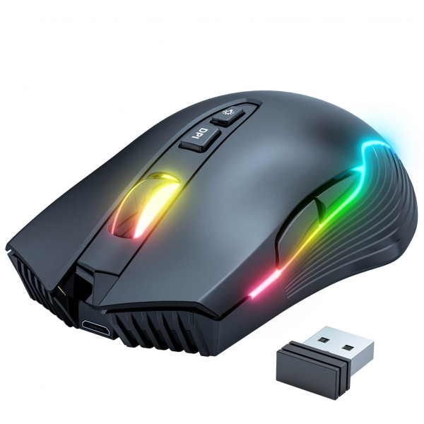 Игровая мышь ONIKUMA CW905 беспроводная с RGB-подсветкой и бесшумными кнопками DPI 6400