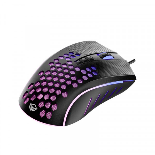 Игровая мышь MEETION GM015 RGB проводная с перфорированным корпусом и DPI 6400