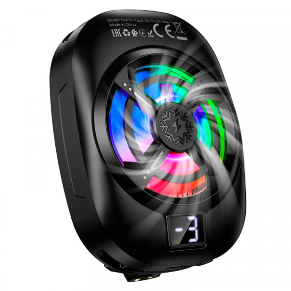 Кулер для охлаждения телефона HOCO GM76 с LED-подсветкой и 3 скоростями