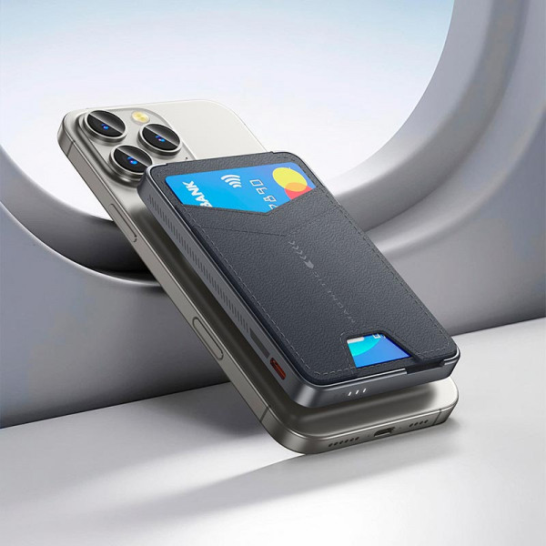 Зовнішній акумулятор УМБ HOCO Q46 Title 5000mAh 20W зі швидкою зарядкою, MagSafe та картхолдером