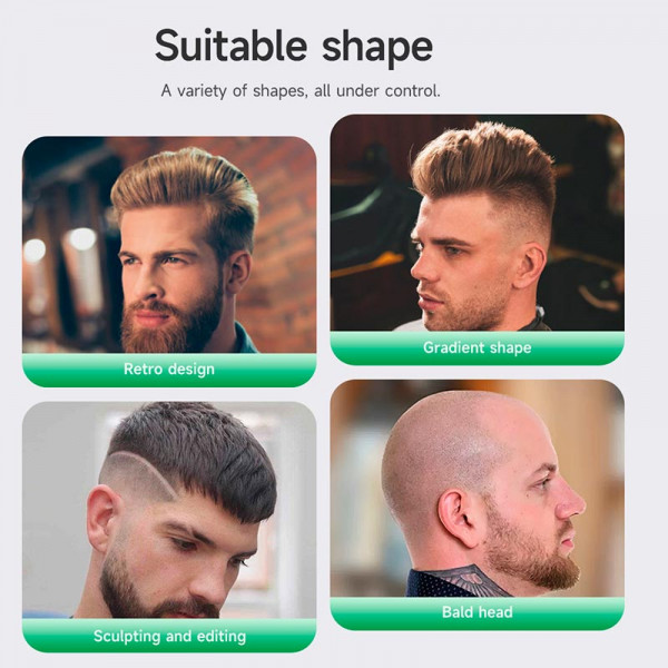 Аккумуляторная машинка для стрижки HOCO DAR03 Breeze в металлическом корпусе с дисплеем