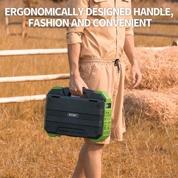 Портативна електростанція Browey PN-600 600W/192000mAh із складною сонячною панеллю 