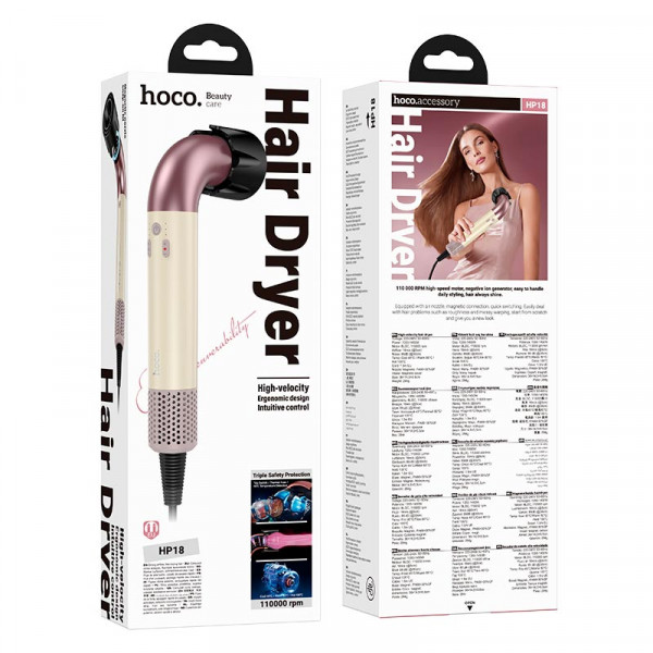 Фен для волосся HOCO HP18 1450 Вт високошвидкісний з трьома рівнями швидкості та температури