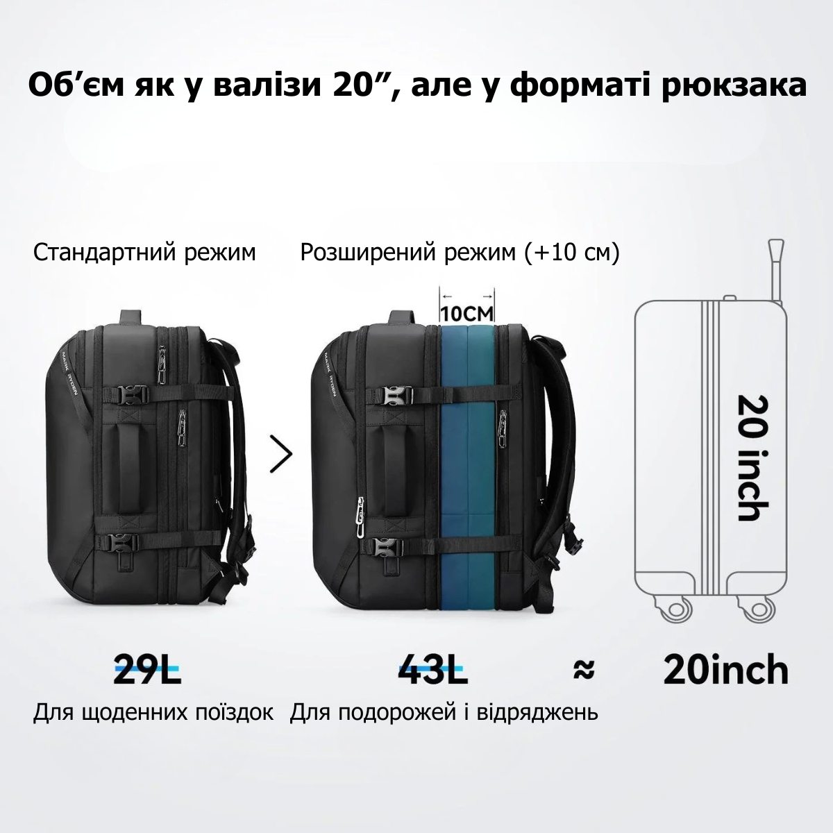 Дорожній рюкзак Mark Ryden MR9993KR для ноутбука 17.3