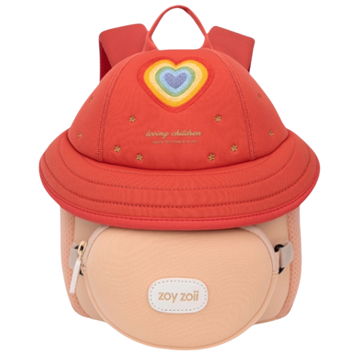 Дитячий рюкзак Zoyzoii Candy Heart Rainbow з бананкою та дихаючою спинкою